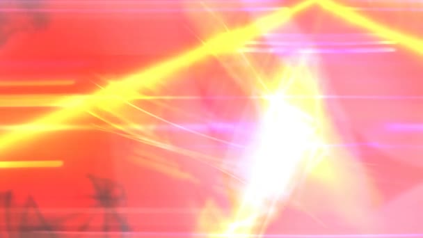 Flux d'énergie et de faisceaux lumineux roses et jaunes chauds - Animation de fond de boucle sans couture 4K 