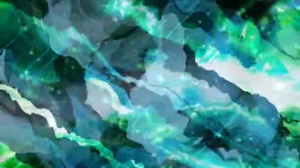 빠른 녹색 전기 썬더 볼트 및 추상 웨이브 왜곡 - 4K 거무스름 한 루프 모션 애니메이션 — 비디오