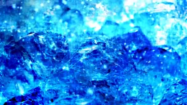 Chute de neige sur la scène hivernale de montagne de glace - Animation de fond de boucle sans couture 4K 