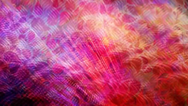 梭织织物织物上的紫色和粉色纤维- 4k无缝线背景动画 — 图库视频影像