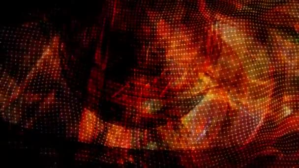 Dark Orange Mesh In- en uitzoomen op Abstract Texture - 4k Seamless Loop Motion Achtergrond Animatie — Stockvideo