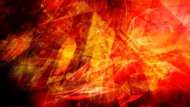 Глубокая абстрактная геометрическая красная и оранжевая теплые поверхности - 4K бесшовные петли движения фоновая анимация — стоковое видео