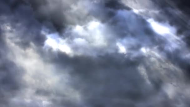 Foudre verte orage et nuages omineux - 4K mouvement de boucle sans couture Animation de fond — Video