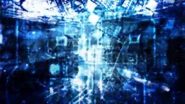 Dijital X-Ray Renkli Bağlı Veri Akımı Akışı - 4k Kusursuz Döngü Hareketi Arkaplan Canlandırması