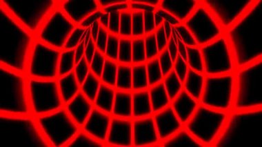 Bağlı Güvenli Bilgisayar Ağı 'nda Kırmızı Sayısal Tünel Ağı içinde Uçmak - 4k Kusursuz Döngü Hareketi Arkaplan CanlandırmasıComment