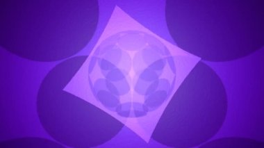 Dokulu Mor Döşemede Dönen Geometrik Gölgeler - 4k Kusursuz Döngüsüz Döngü Arkaplan Canlandırması