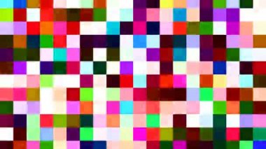 Random Rainbow Piksel Kiremit Meydanı Dans pisti - 4k Kusursuz Döngü Döngüsü Hareketi Arkaplan Canlandırması