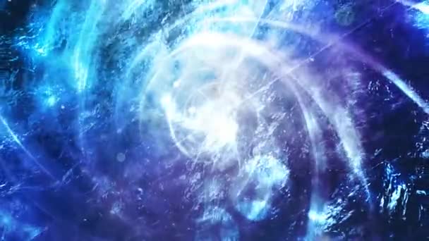 Крутящиеся галактики и звезды в космосе - фоновая анимация движения в 4K — стоковое видео