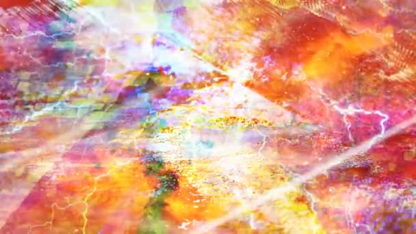 Impresionante escena abstracta rosa y amarilla - Animación de fondo de movimiento de bucle inconsútil 4K — Vídeos de Stock