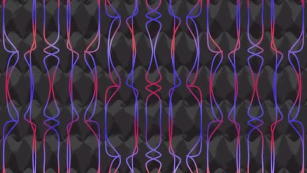 음악 축제와 클럽에서 상영되는 트라이 피 사이키델릭 웨이브 - 4K 윤활유없는 루프 모션 애니메이션 — 비디오