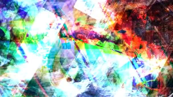 Vivid Dark Psychedelic Art Colores girando en el sentido de las agujas del reloj - 4K Seamless Loop Motion Background Animation — Vídeos de Stock
