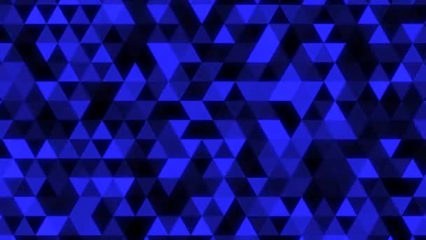 Αφηρημένο Λαμπερό Μπλε Τρίγωνο Tessellation - 4k Seamless Loop Motion Background Animation — Αρχείο Βίντεο