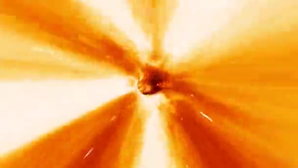 Volez à travers le vortex vortex brûlant et infesté d'étoiles blanches rouges chaudes - Animation de fond de mouvement de boucle sans couture 4K 