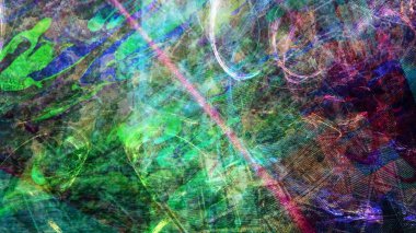 Yeşil ve Mor Ektoplazma Korkunç Gidişler ve Girdaplar - Soyut Arkaplan Dokusu