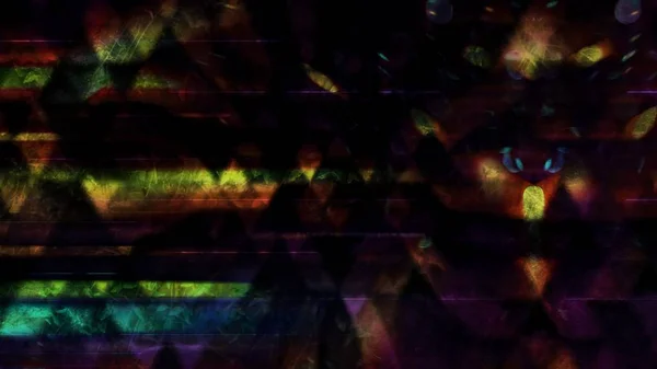 Dunkle dreieckige Kacheln, die Lichtstrahlen durchscheinen lassen - abstrakte Hintergrundtextur — Stockfoto