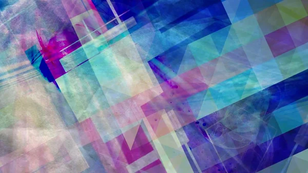 Rotating Pulsating Pastel Geometric Rectangles with Blue Backdrop - Abstract Background Texture