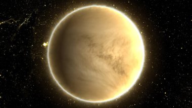 Uzay Zaman Çizelgesi ve Yıldızlardan Venüs Gezegeni 'nin Güzel Görünümü - Soyut Arkaplan Dokusu