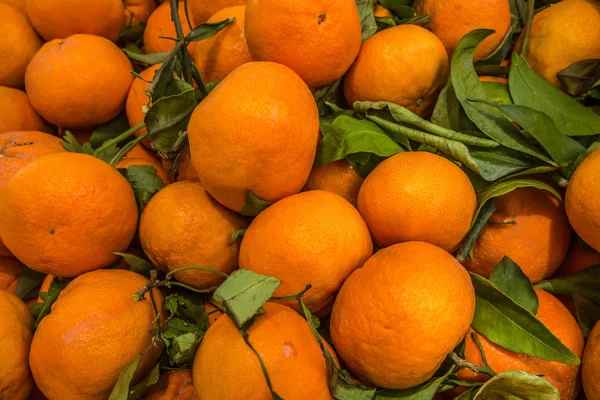 Tangeriner Filial Disken Marknaden Närbild — Stockfoto