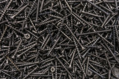 Çok sayıda vida çeşitli boyutlarda kapalı