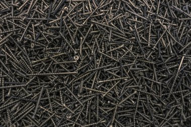 Çok sayıda vida çeşitli boyutlarda kapalı