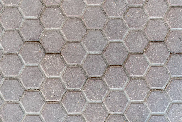 Abstract Background Hexagonal Concrete Tile Park — Stock Photo, Image