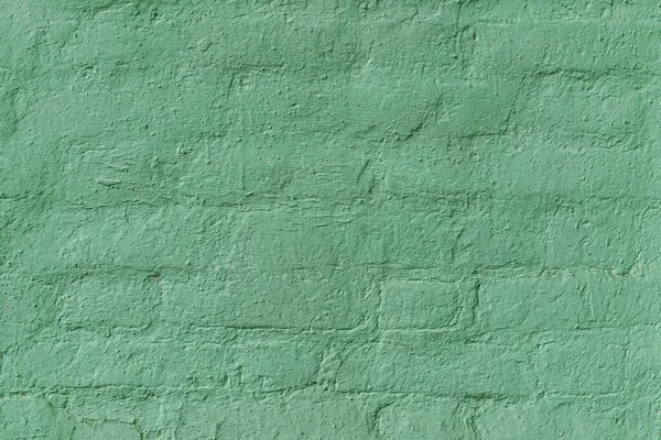 Abstract Background Old Brick Wall Painted Light Green Close — Stock Photo, Image