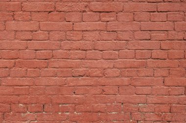 Eski bir kırmızı tuğla duvarın soyut arkaplanı