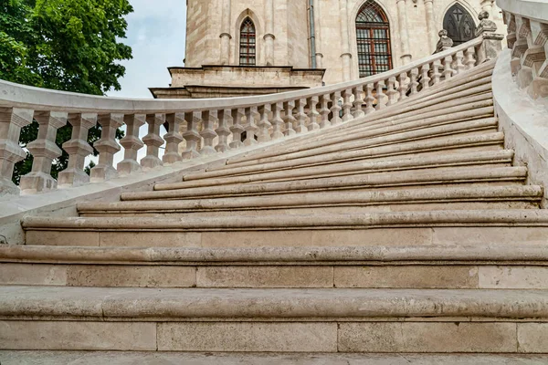 Escalera Curva Que Conduce Palacio —  Fotos de Stock