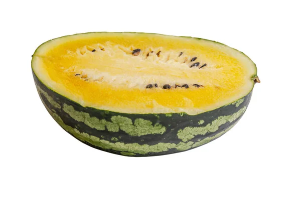 Reife Süße Wassermelone Isoliert Auf Weiß — Stockfoto