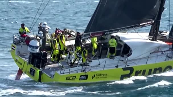 Začátek Noha Alicante Lisabonu Plachetnic Volvo Ocean Race Otevřené Španělsku — Stock video