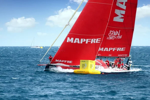 Momentos Mapfre Equipo Después Iniciar Pierna Alicante Lisboa Volvo Ocean —  Fotos de Stock