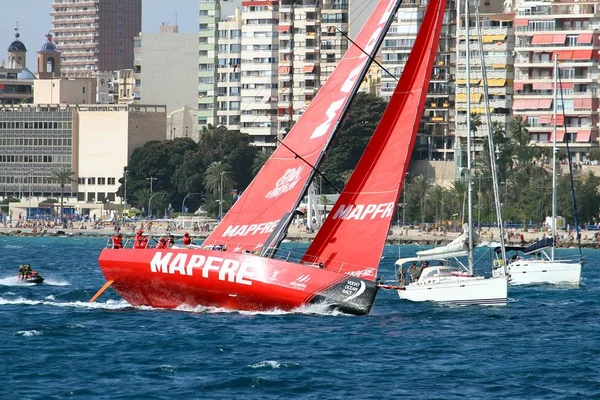 Momentos Mapfre Equipo Después Iniciar Pierna Alicante Lisboa Volvo Ocean — Foto de Stock