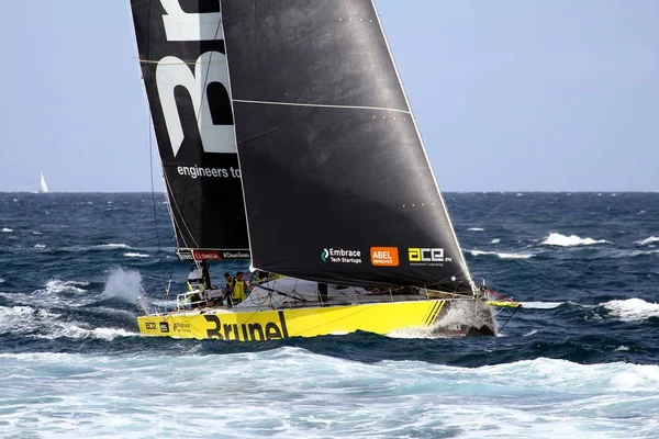 Momentos Brunel Del Equipo Después Iniciar Pierna Alicante Lisboa Volvo — Foto de Stock