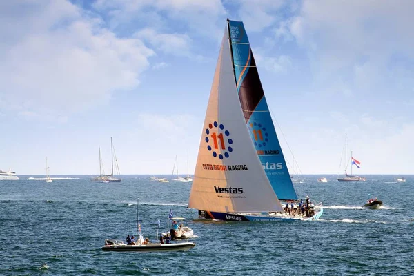 Equipo Vestas Momentos Después Salida Etapa Alicante Lisboa Volvo Ocean — Foto de Stock