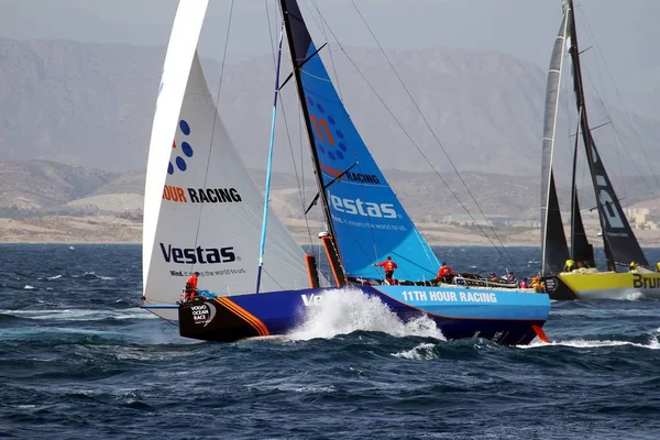 Equipo Vestas Momentos Después Salida Etapa Alicante Lisboa Volvo Ocean — Foto de Stock