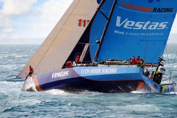 Equipo Vestas Momentos Después Salida Etapa Alicante Lisboa Volvo Ocean — Foto de Stock