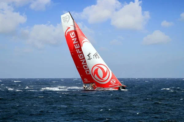 Team Dongfeng Momenten Start Been Alicante Lissabon Van Volvo Ocean — Stockfoto