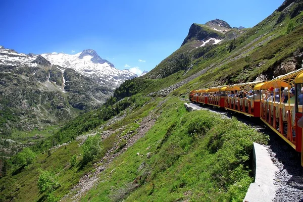 Vacker Resa Ombord Till Låg Hastighet Petit Train Artouste Mellan — Stockfoto