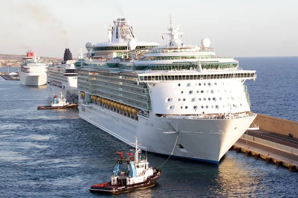 Bra Kryssning Friheten Det Hav Royal Caribbean Lines Lämnar Hamnen — Stockfoto