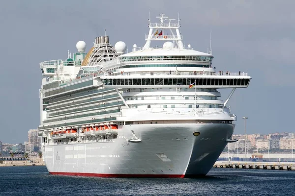 Détails Luxe Croisière Ventura Lors Voyage Dans Port Alicante Espagne — Photo