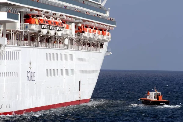 Detalles Del Lujoso Crucero Ventura Durante Viaje Puerto Alicante España — Foto de Stock