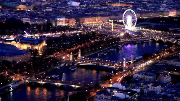 Paris França Dezembro 2017 Vista Aérea Durante Pôr Sol Segundo — Vídeo de Stock