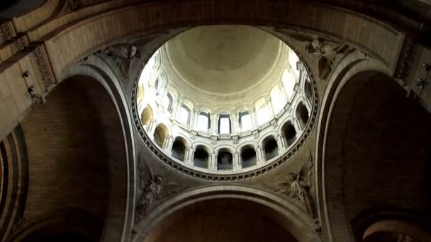 Parijs Frankrijk December 2017 Religieuze Ceremonie Basiliek Van Sacré Coeur — Stockvideo