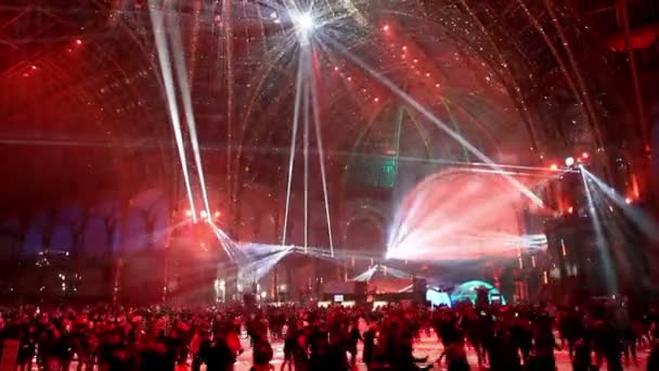 Paris Fransa Aralık 2017 Noel Grand Palais Paris Dünyanın Büyük — Stok video