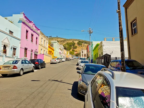 Muitas Casas Coloridas Kaap Distrito Cidade Cabo África Sul — Fotografia de Stock