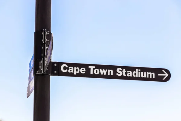 Straatborden Kaapstad Richting Sea Point Green Point Park Kaapstad Stadion — Stockfoto