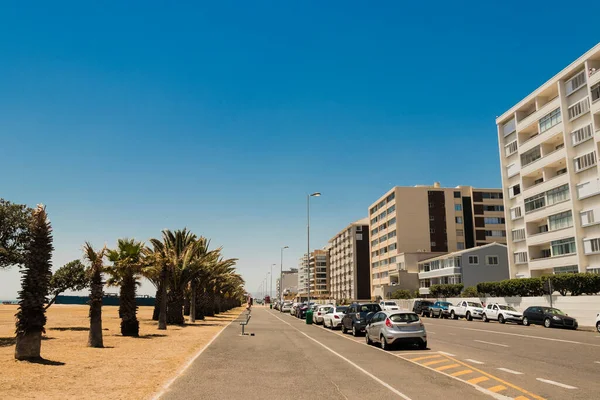 Straat Mouille Point Promenade Kaapstad Richting Sea Point Green Point — Stockfoto