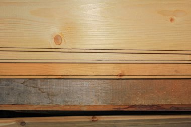 Hemsedal 'daki bir Norveç kulübesinin ahşap duvar dokusu..