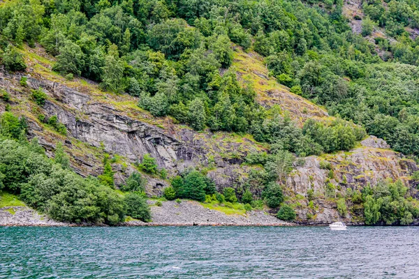 Skagastl Fähre Flms Kleiner Hafen Aurlandsfjord Sognefjord Norwegen — Stockfoto