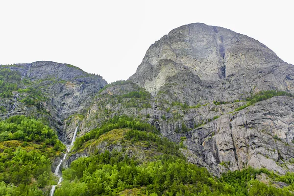 Cachoeira Aurlandsfjord Aurland Vestland Sognefjord Noruega — Fotografia de Stock